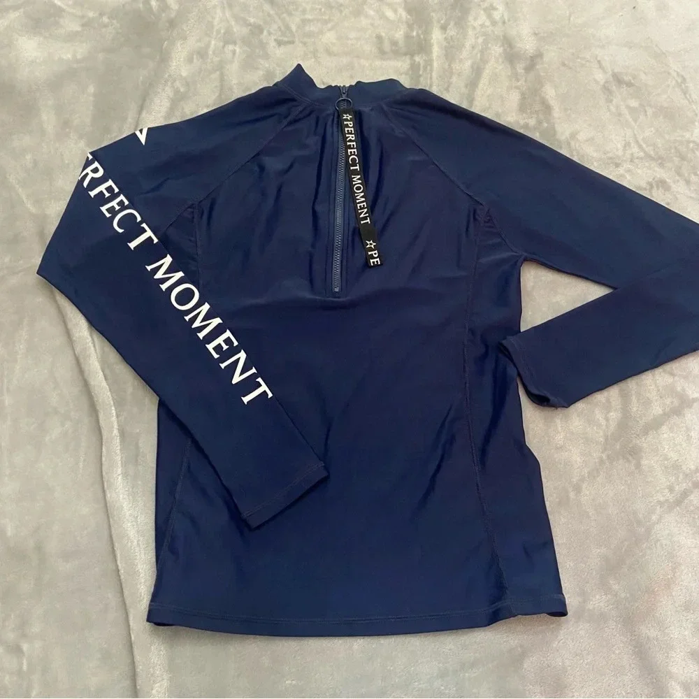 Perfect Moment Navy Blue Long Sleeve Rash Guard 21259